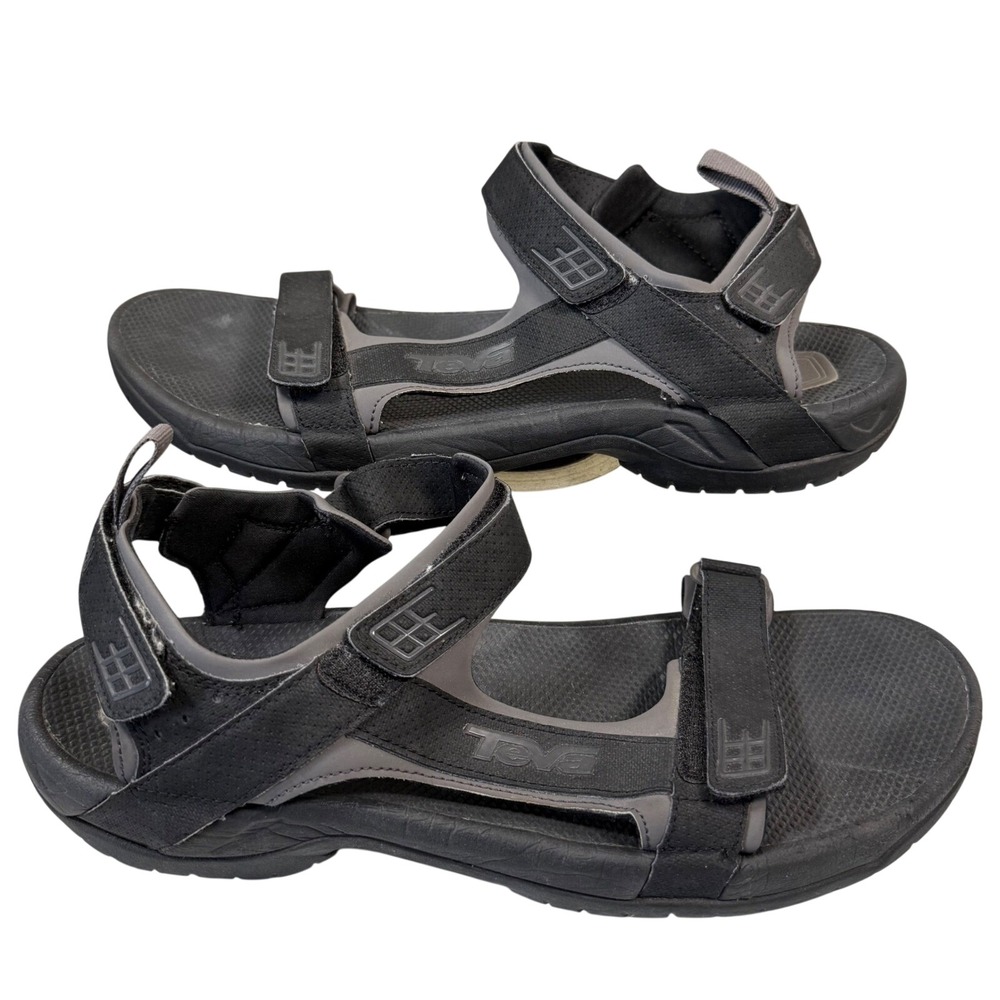 Teva Sandals Katavi Mens 13‎ Black Adjustable Straps Hiking Outdoor Sporty Shoes